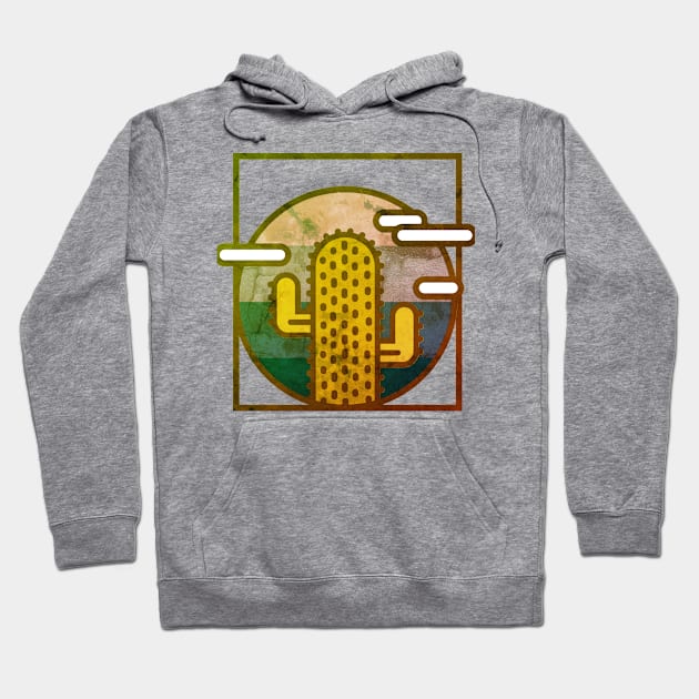 Vintage Cactus Flower Desert Types Hoodie by ChristianShirtsStudios